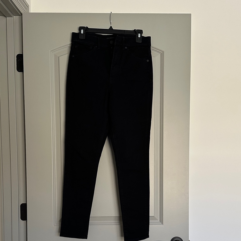 Express black jeans skinny leg super high rise 4R